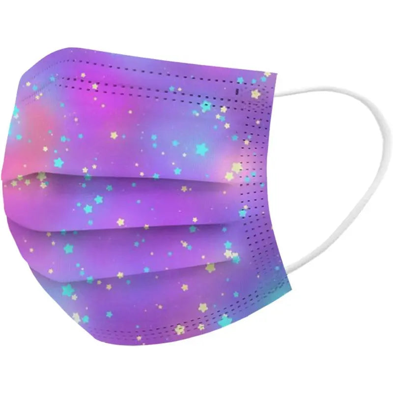 Kids' Disposable 3-Layers Non-Woven Facemask (KF5-EMK03, 14.5 Cm * 9.6 Cm), 50Pcs Adjustable Playful 3-Ply Covering for Halloween/Christmas, Breathable Protective Mask for Boys/Girls Outdoor School Use