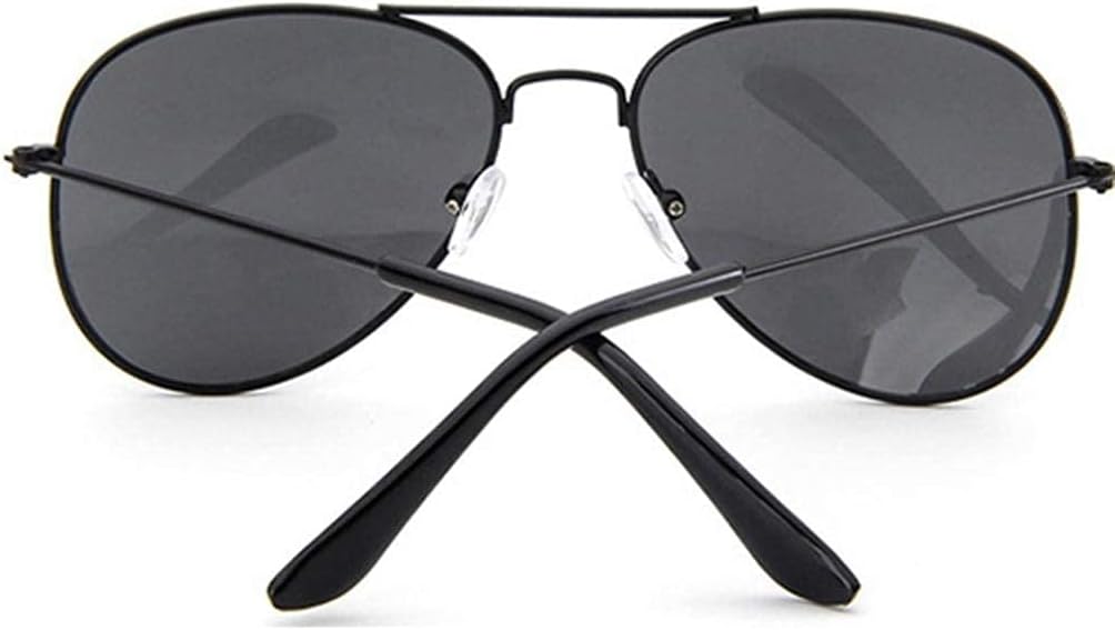 Kids Aviator Sunglasses for Boys Girls, Reflective Metal Frame