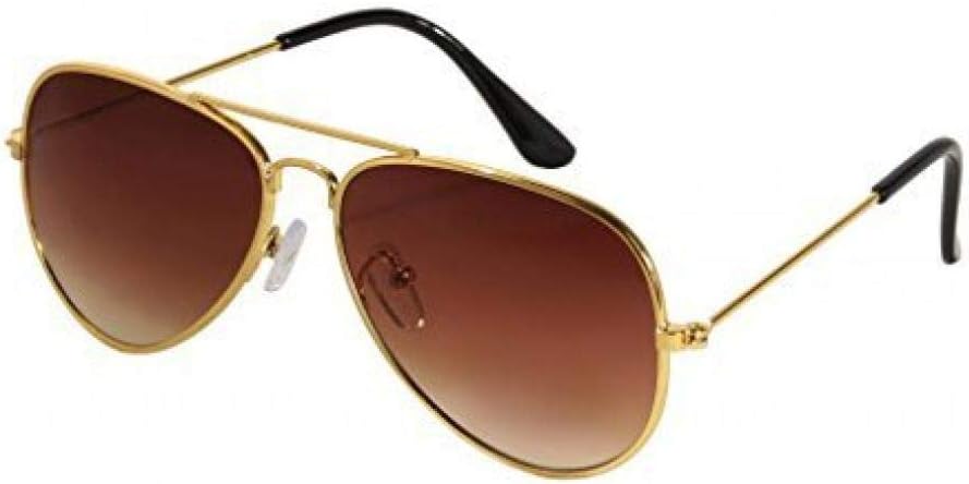 Kids Aviator Sunglasses for Boys Girls, Reflective Metal Frame