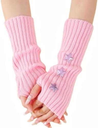 Tongcloud Kawaii Y2K Star Arm Warmers Goth Punk Warmers Sleeves for Women Girls Costume School