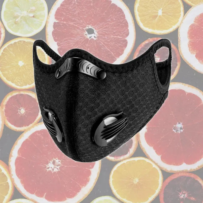 212 Main Unisex Outdoor Sport Face Mask with PM2.5 Activated Carbon Mesh Fabric, Protection, Dual Valves, Adjustable Anti-Slip Ear Loops, Snug Fit, Hot Climate Friendly, Durable for Biking, Running, Adults All Sizes