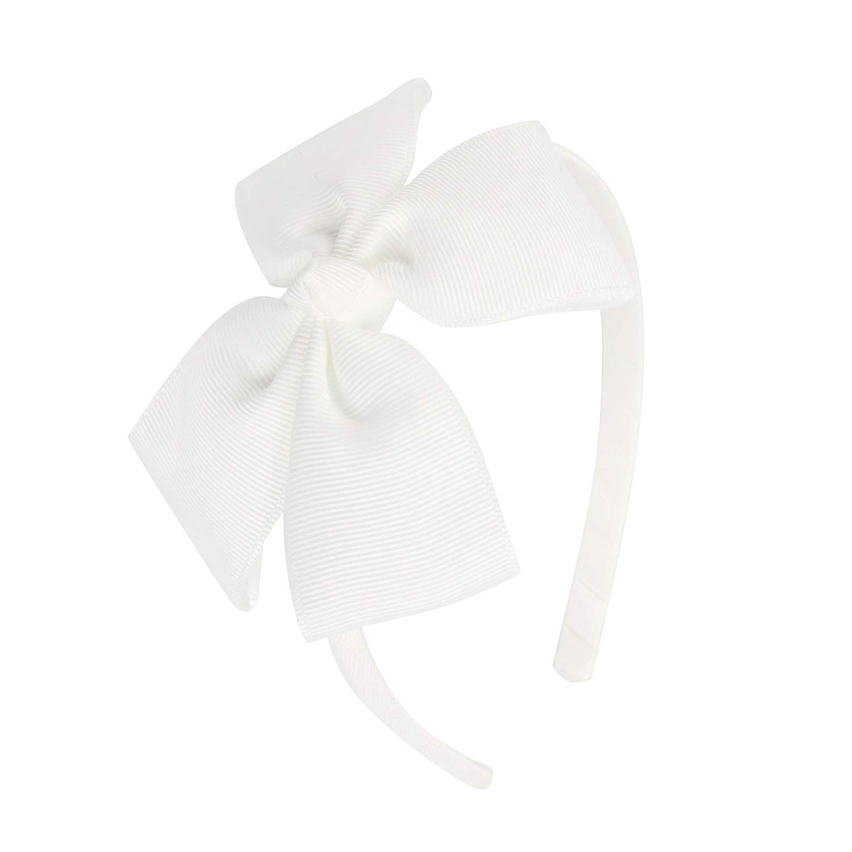 MEEDEE Grey Grosgrain Bow Headband, 1 PCs, for Girls Toddlers Kids Party Decoration Cosplay Costume Hair Accessory, Handmade Hair Band