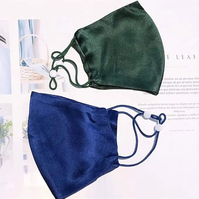 100% Mulberry Silk Face Mask with Filter Pocket - Breathable, Cooling & Lightweight