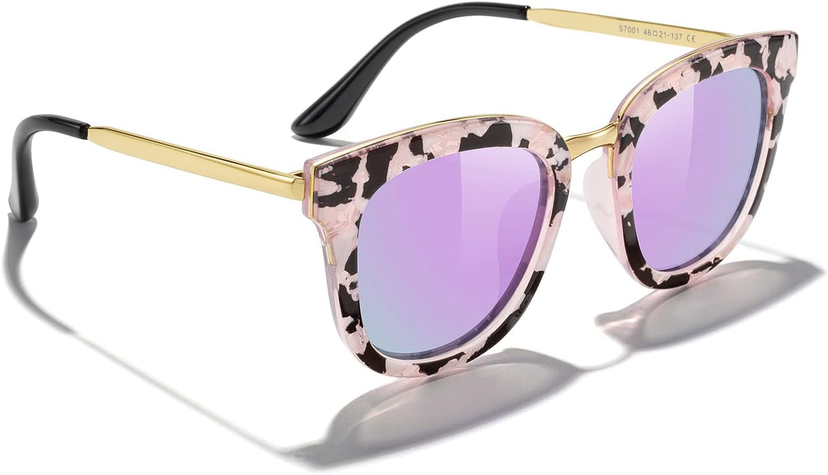 MERRY'S Girls Cat Eye Sunglasses for Kids Age 3-12 Polarized UV400 S7001