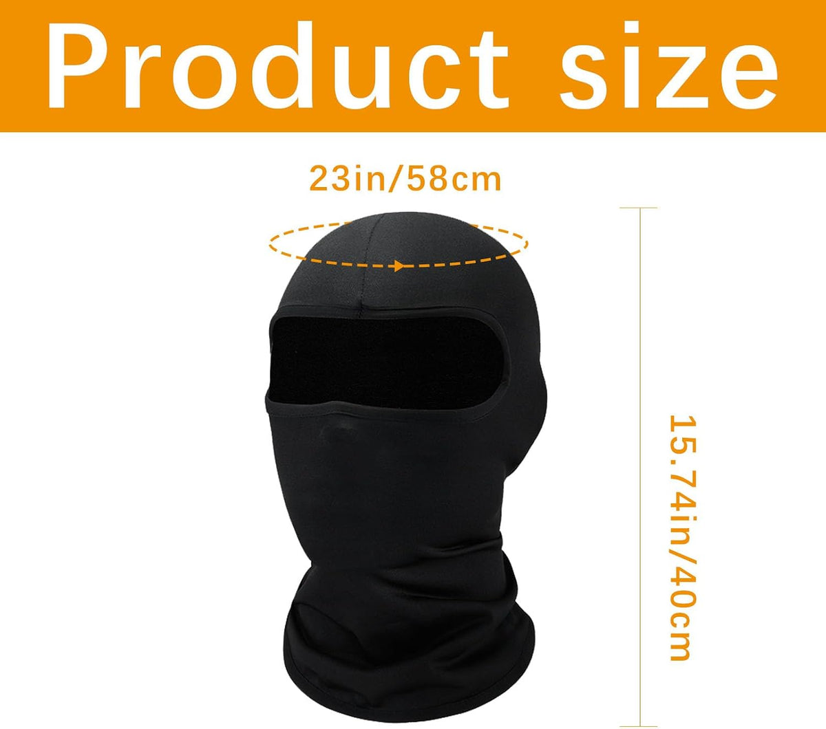 15 Pack black Ski Mask for Men Balaclava,Summer Cooling Neck Gaiter UV Protector Ski Scarf for Women Sports mask