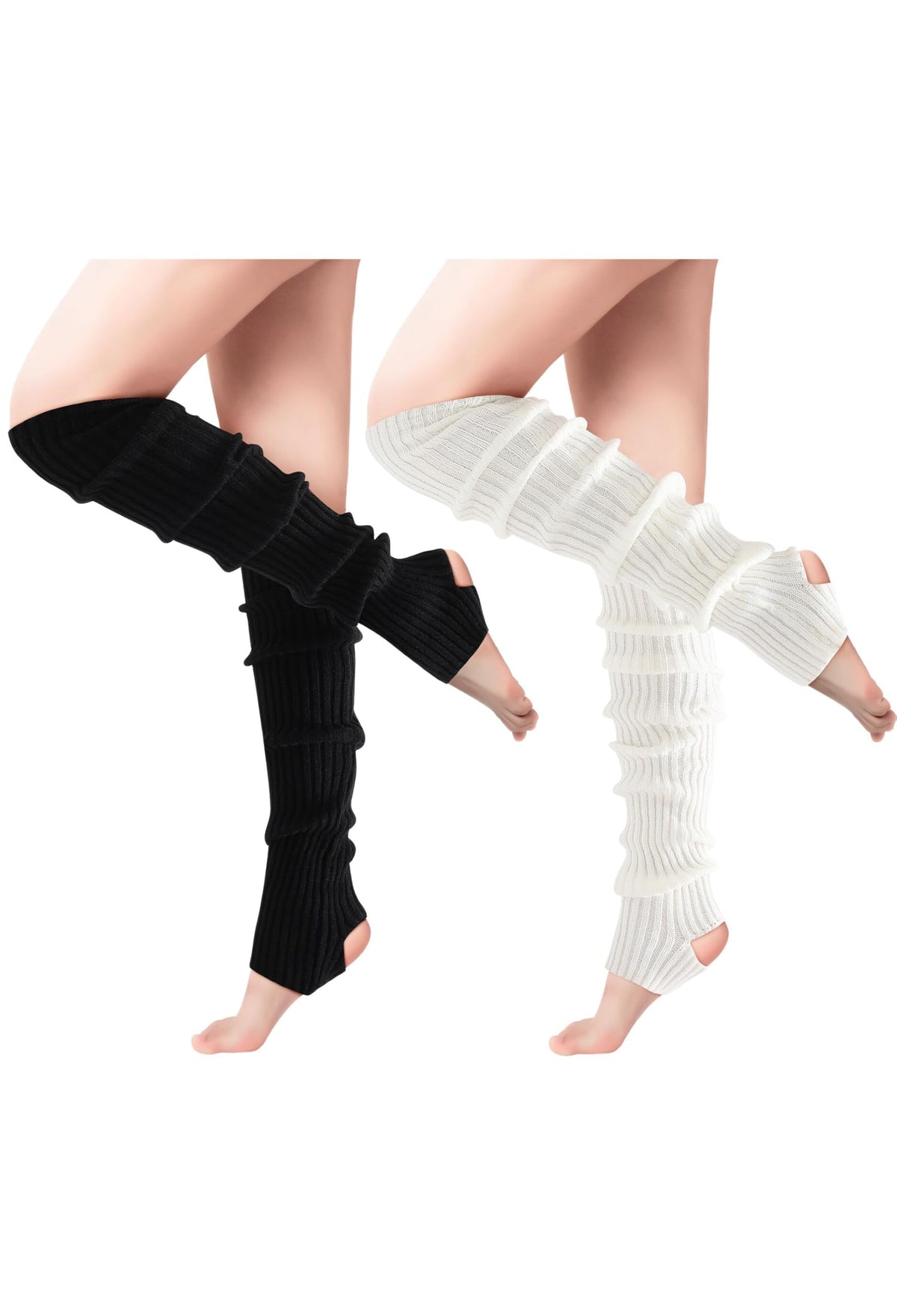 Passionbility Leg Warmers for Women 80s, Ribbed Knit Long Socks Leg Warmer