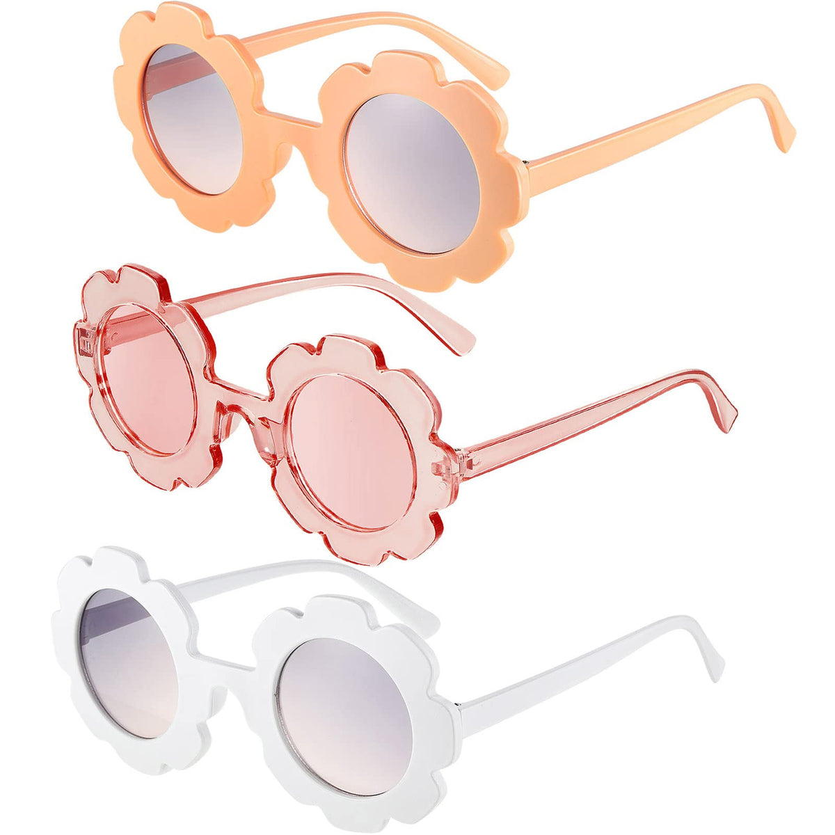 Flutesan 3 Pack Kids Flower Glasses