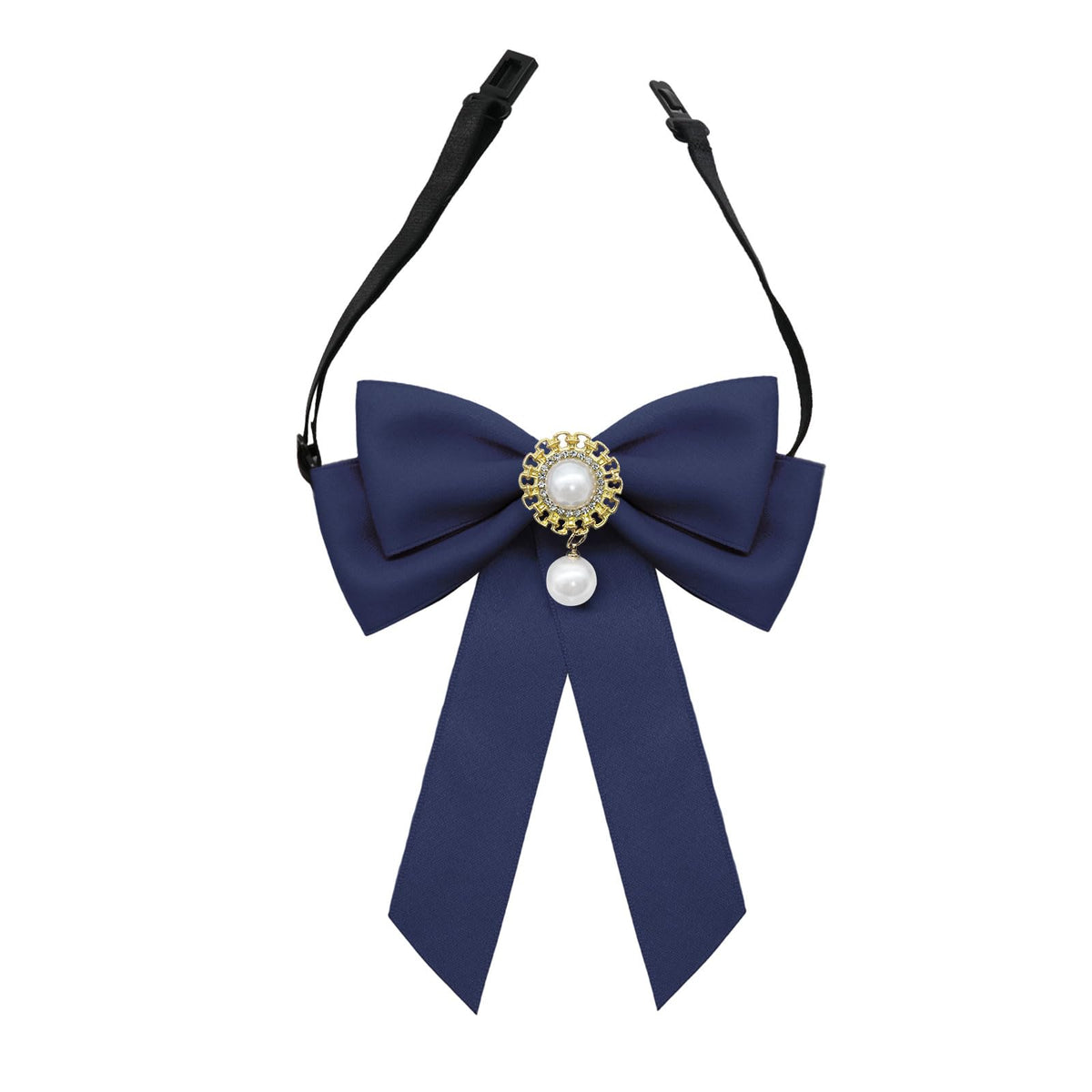Bow Ties for Girls Womens, Pre-tied Kids Bowtie with Pearl Decor