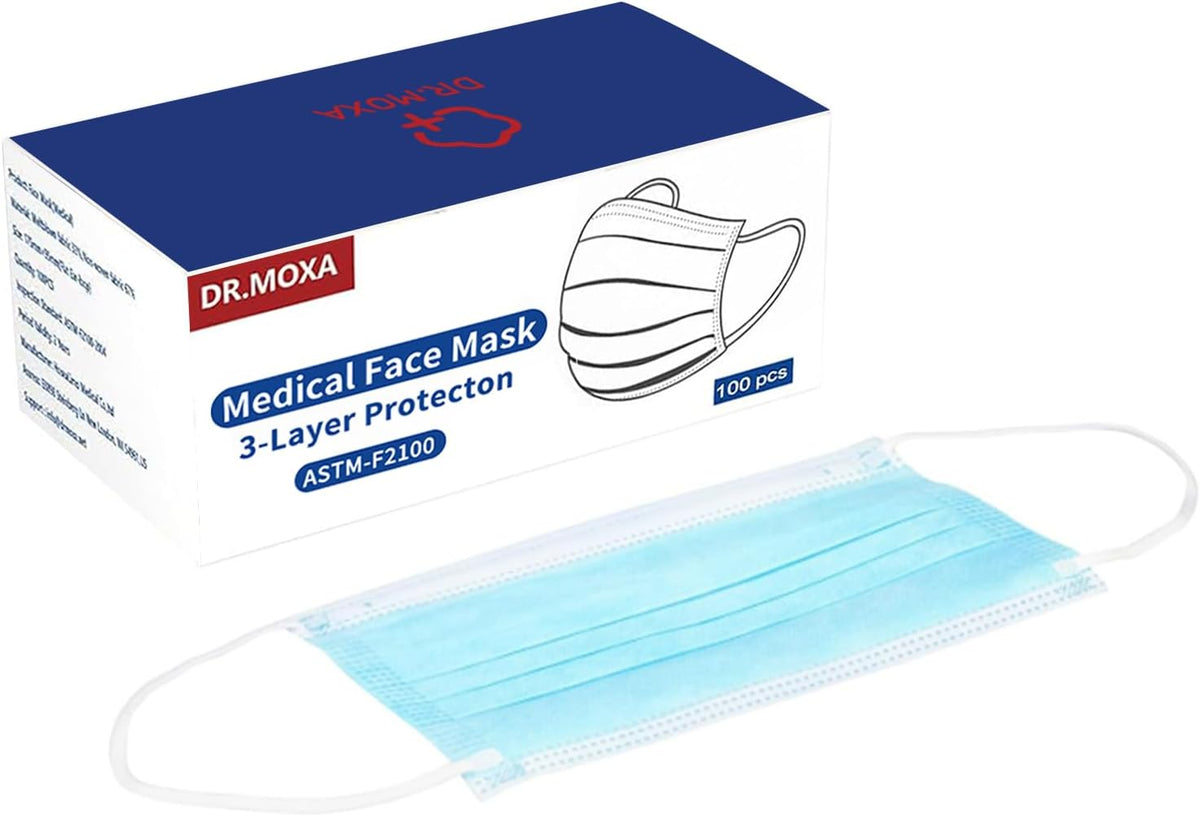 100 Pack Medical Disposable Face Masks ASTM Level 2 for Protection
