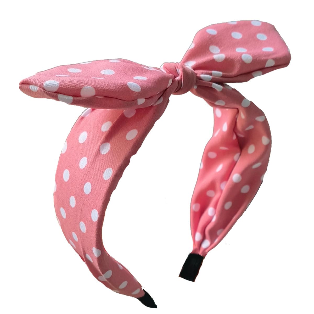 Black Polka Dot Bow Headbands Cute Halloween Headbands 50s Costume Retro Party Hair Accessories for women and girls