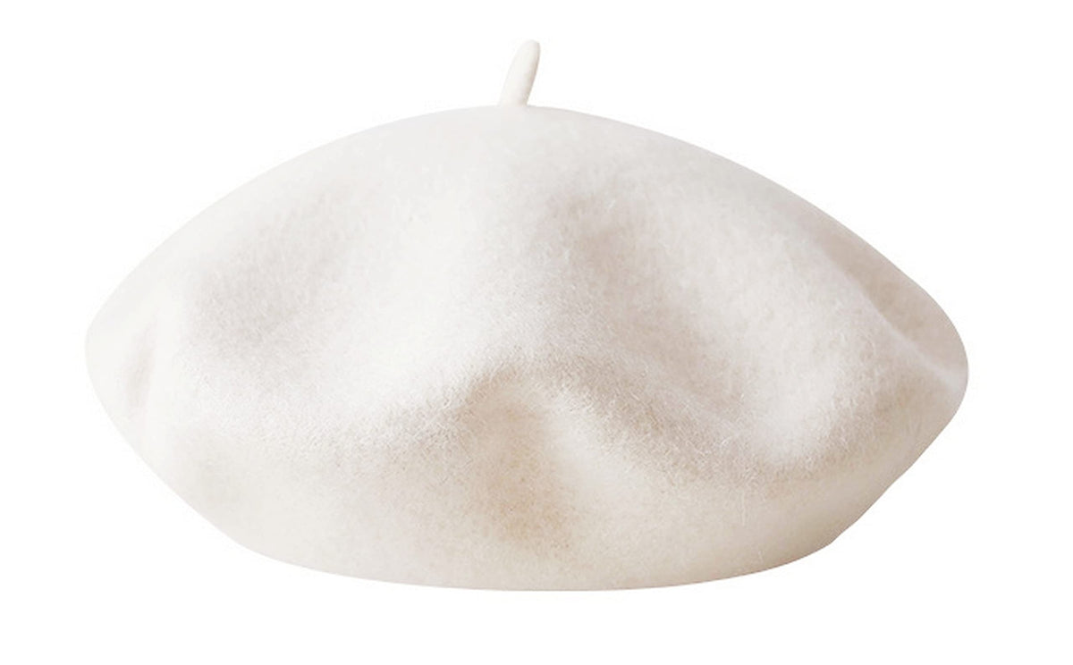 Kids Girls French Beret Hat Artist Hat Solid Warm Beanie Cap Winter Autumn