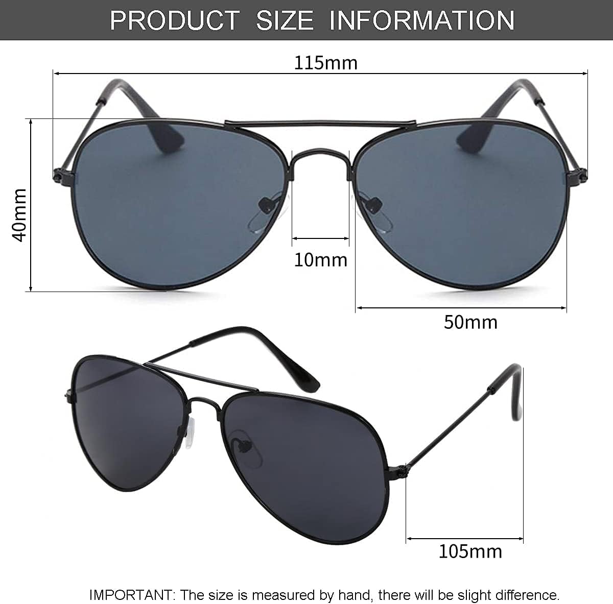 Kids Aviator Sunglasses for Boys Girls, Reflective Metal Frame