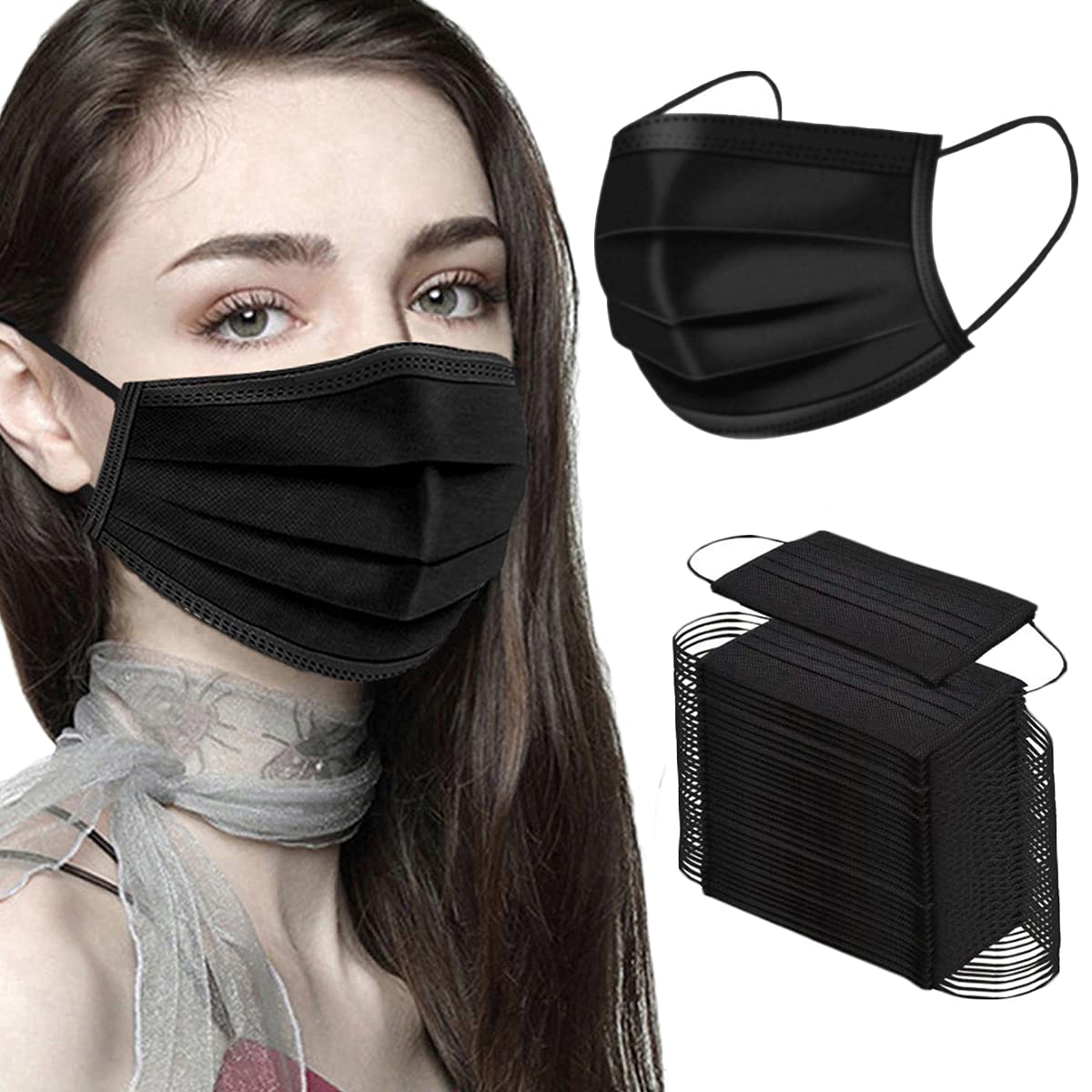 NNPCBT 3 ply Disposable Masks Breathable Face Masks for Adults