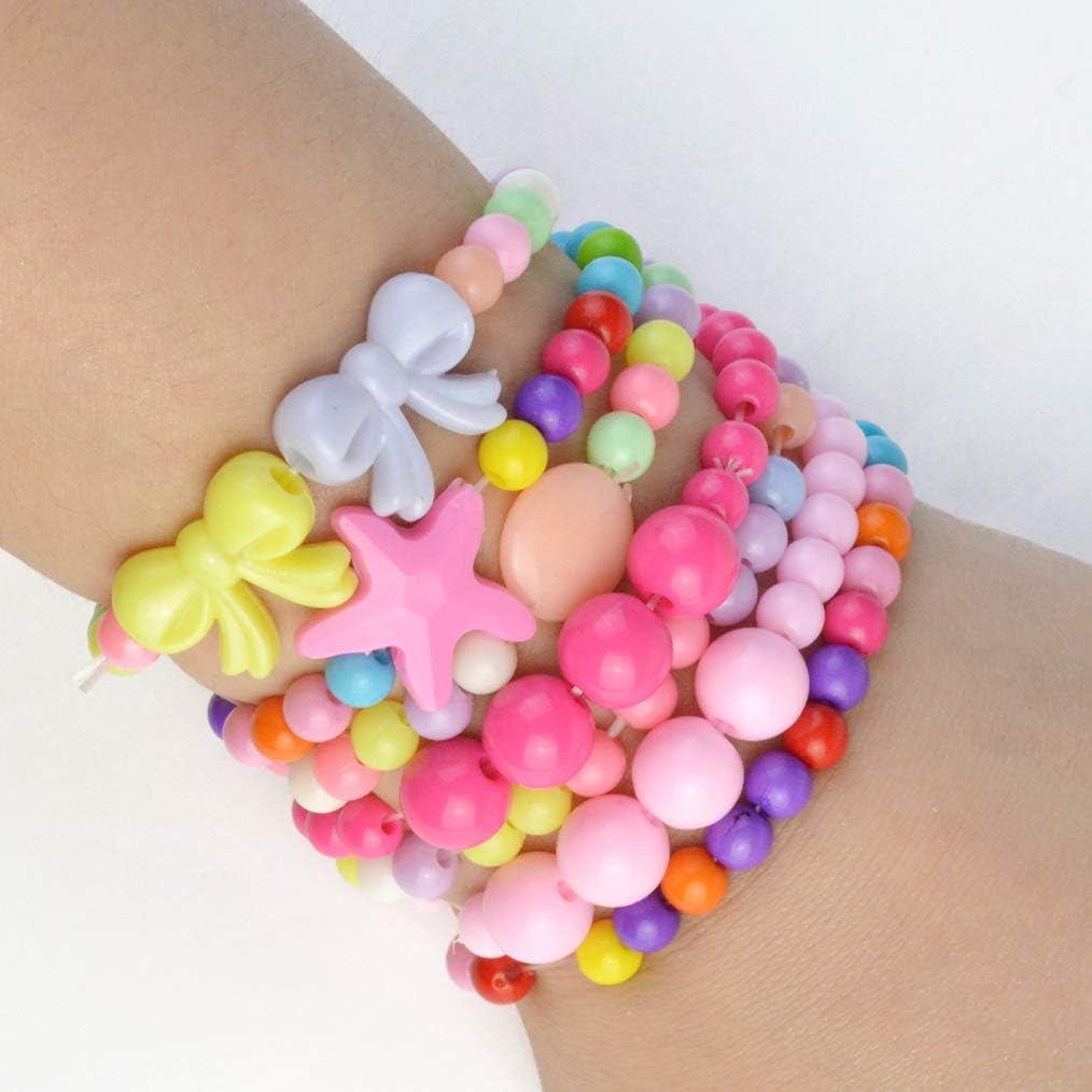 obmwang 30Pcs Princess Necklace Bracelet Set, Teenager Costume Jewelry Play Jewelry for Women Dress Up Pretend Play Party Favors