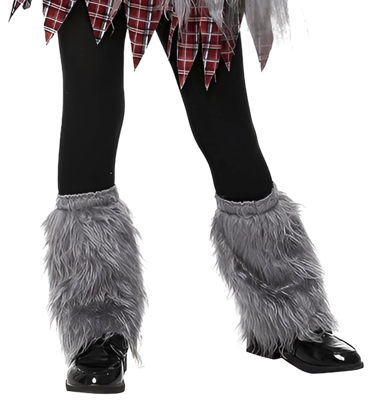 MioCloth Kid Girl Faux Fur Leg Warmers Dance Fuzzy Boot Cuff Cover Kawaii Goth Y2K Accessories Winter Xmas Clothes