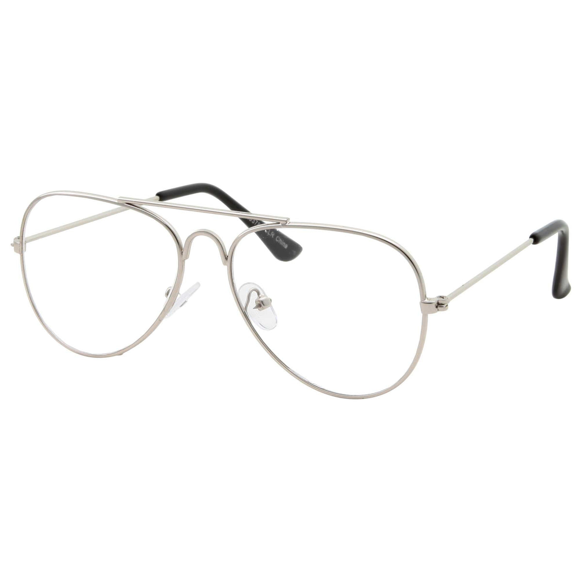 grinderPUNCH Kids Fake Aviator Eye Glasses Clear Lens Children's Non Prescription (Age 3-10)
