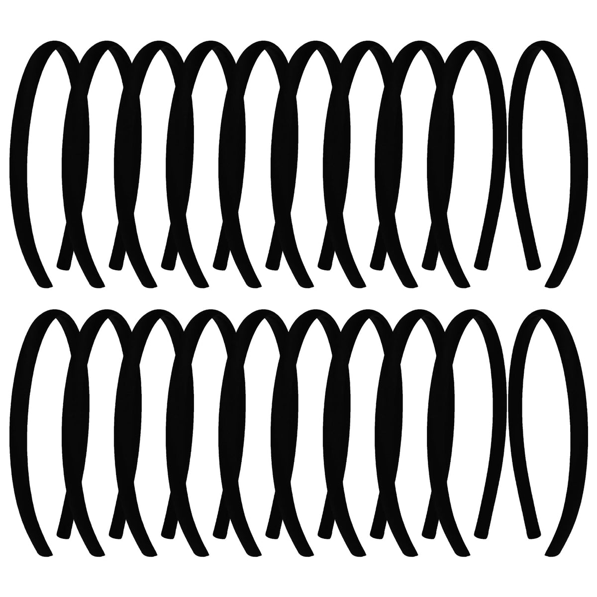 Pack of 26 DIY Satin Covered Fashion Headbands Set 0.4 Inch/1 Cm Girls Hairbands Teen Colorful Ribbon Hair Band Craft Headband Set for Women Non Slip