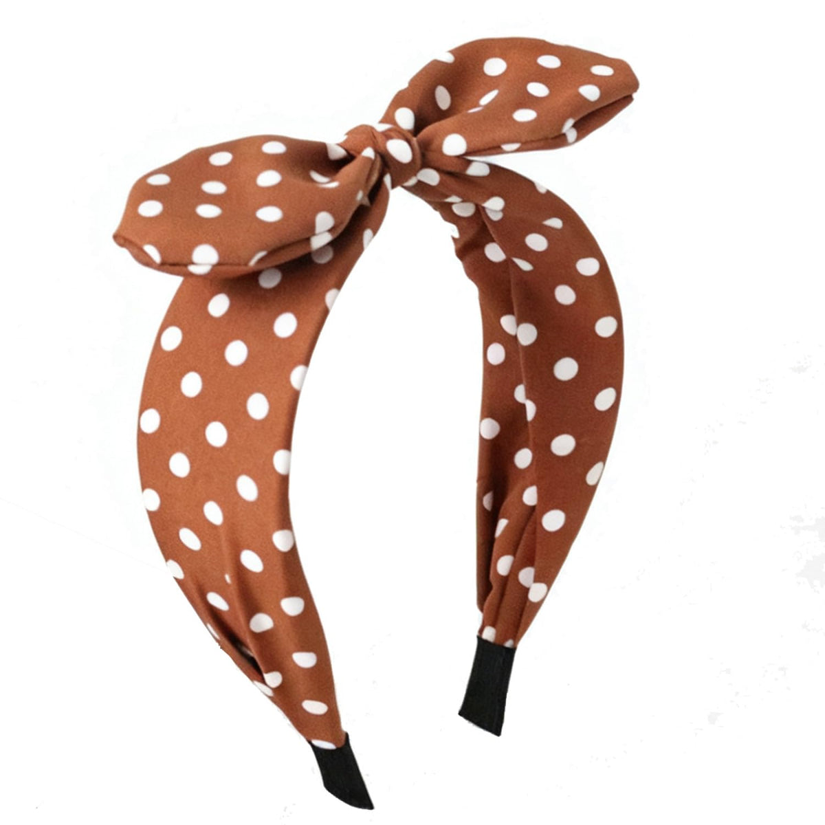 Black Polka Dot Bow Headbands Cute Halloween Headbands 50s Costume Retro Party Hair Accessories for women and girls