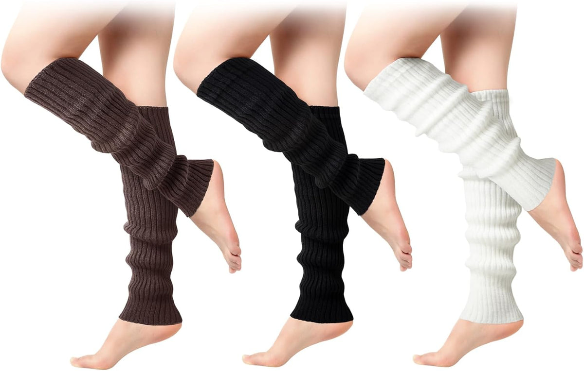 Passionbility Leg Warmers for Women 80s, Ribbed Knit Long Socks Leg Warmer