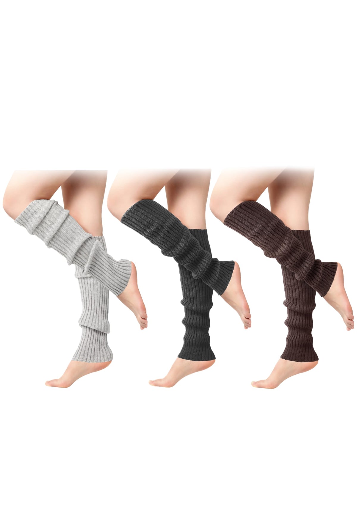 Passionbility Leg Warmers for Women 80s, Ribbed Knit Long Socks Leg Warmer