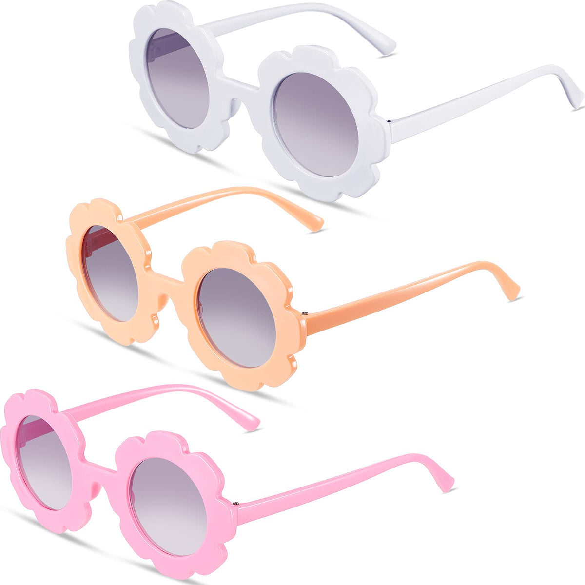 Flutesan 3 Pack Kids Flower Glasses