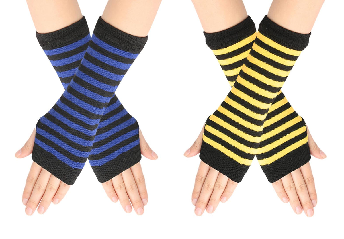 Kids Arm Warmers Gloves Girls Arm Gloves Striped And Rainbow