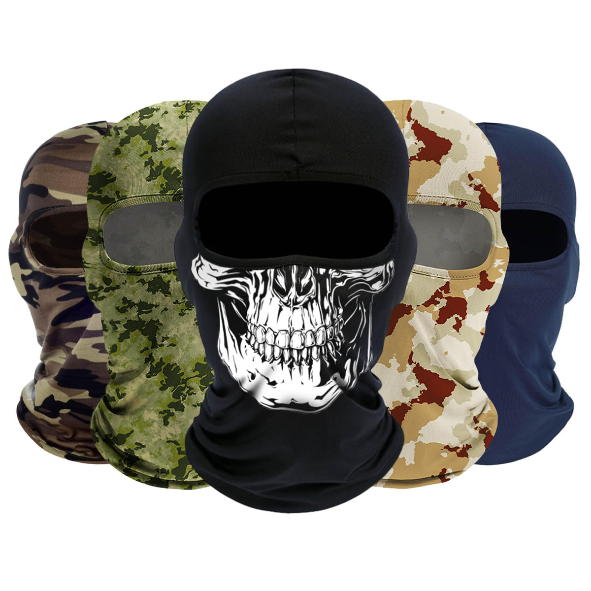 ROXUN Balaclava Ski Mask, 5 Pack Neck Gaiter Motorcycle Summer Cooling