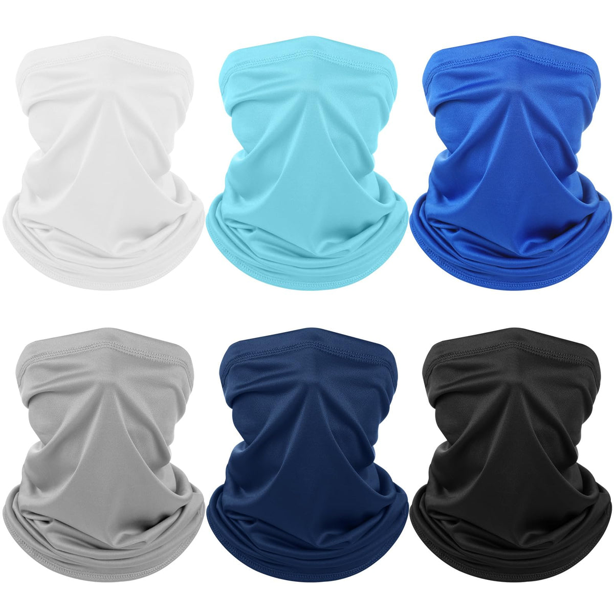 Geyoga 6 Pcs Neck Gaiter Cooling Face Bandana Mask for Men