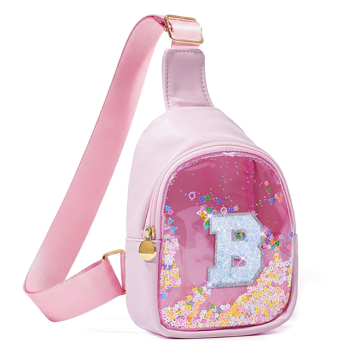COSHAYSOO Personalized Christmas Birthday Gifts Burr Basket Stuffers for Girls Blue Purse Sling Bag Crossbody Girl Cute Funny Cool Mini Travel Fashion Accessories Monogrammed Initial Letter K