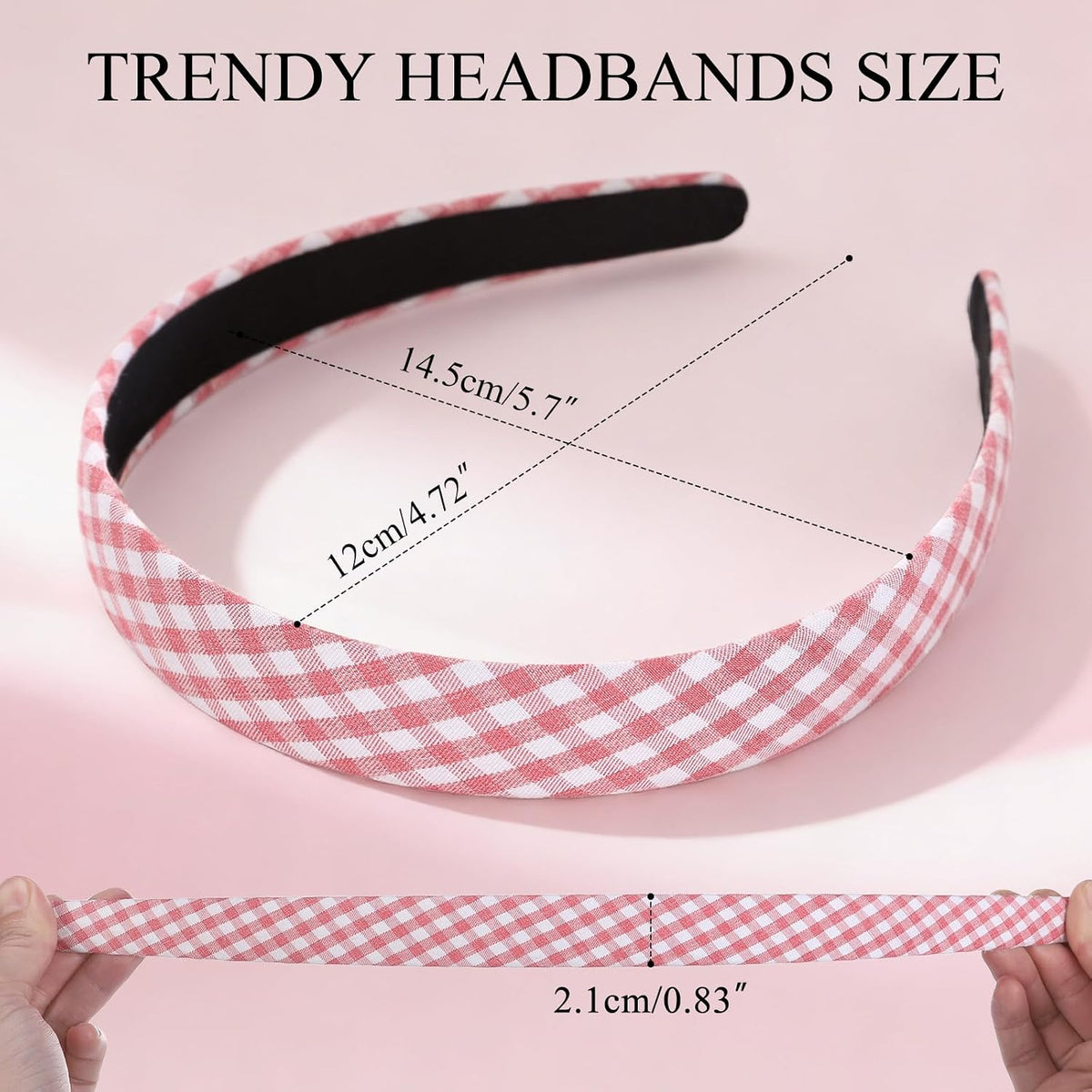 Headbands Girls 7Pcs Wide Head Bands for Kids Pink HeadBands White Pearl Headband Toddlers Women Thin Hairbands Fashion Non-Slip Elastic Head Bands for Kids Children