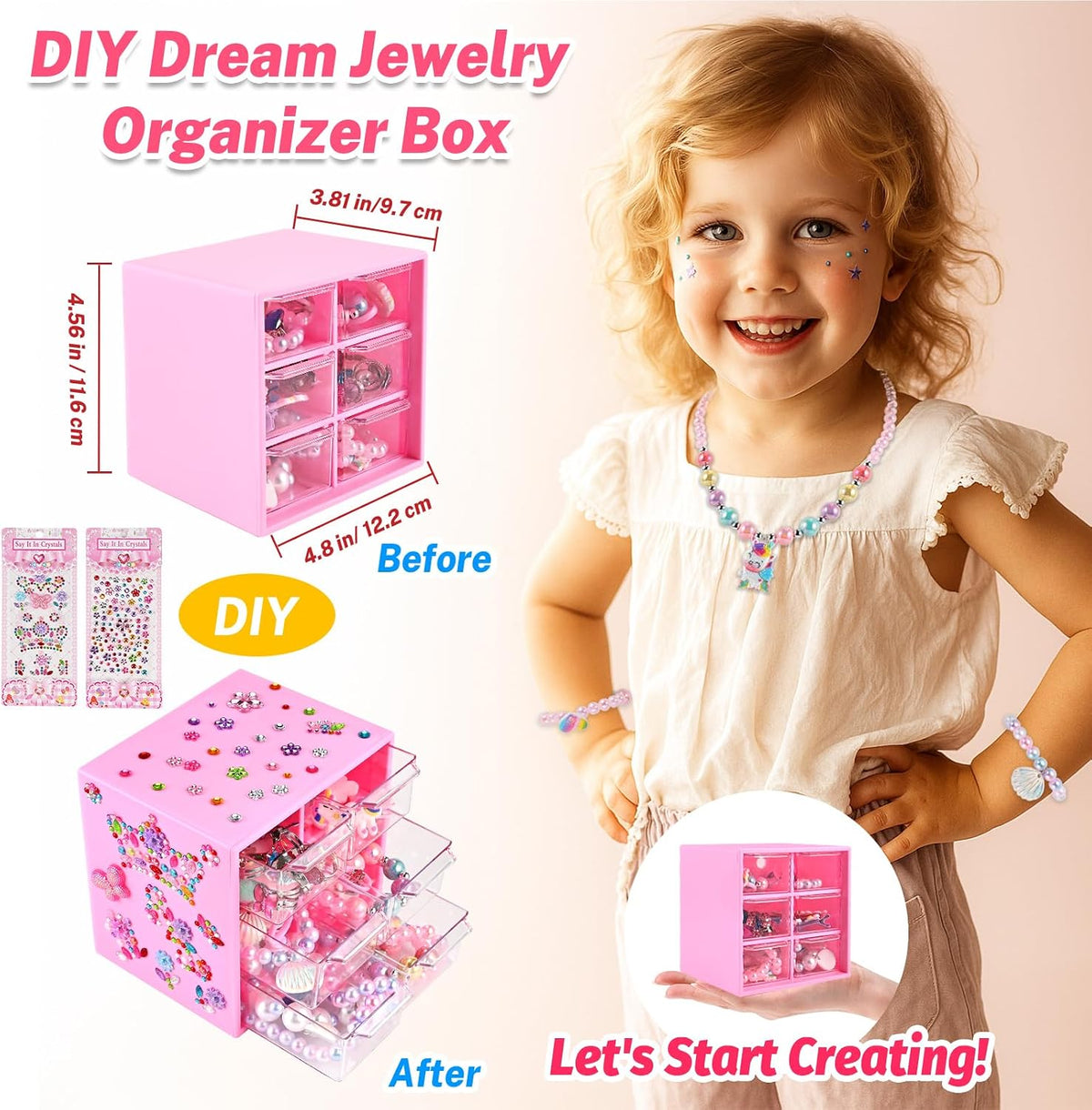 Faburo 42PCS Jewelry Toys for Girls, Unicorn Mermaid Princess Toys- Rings