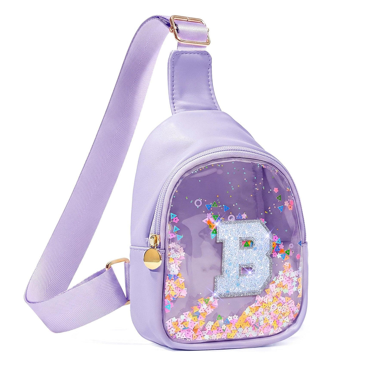 COSHAYSOO Personalized Christmas Birthday Gifts Burr Basket Stuffers for Girls Blue Purse Sling Bag Crossbody Girl Cute Funny Cool Mini Travel Fashion Accessories Monogrammed Initial Letter K