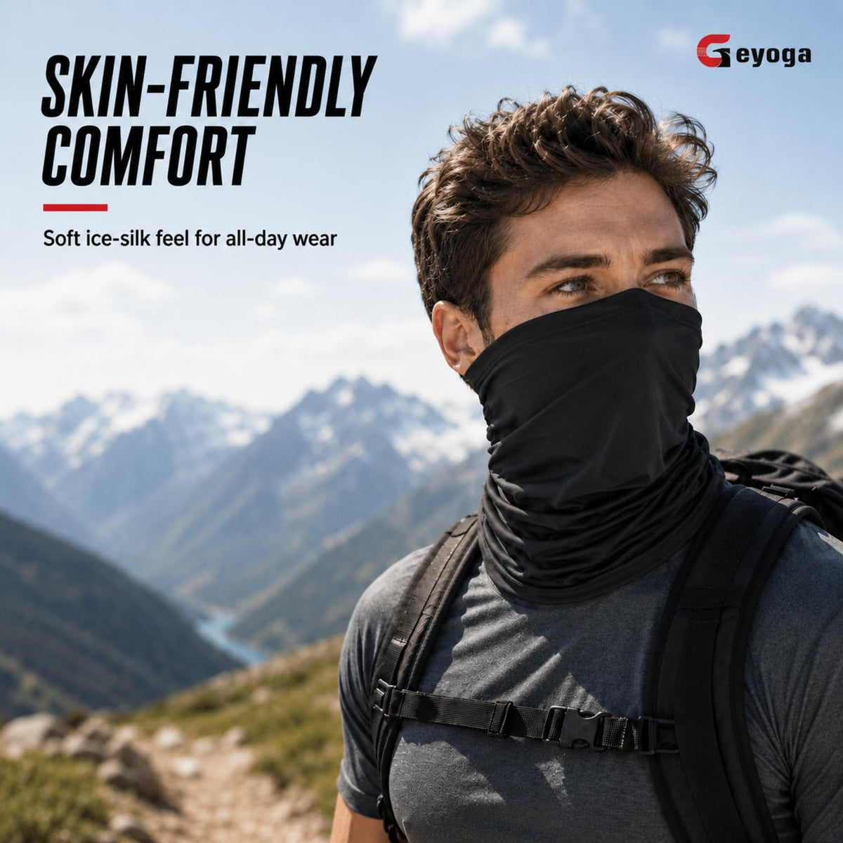 Geyoga 6 Pcs Neck Gaiter Cooling Face Bandana Mask for Men