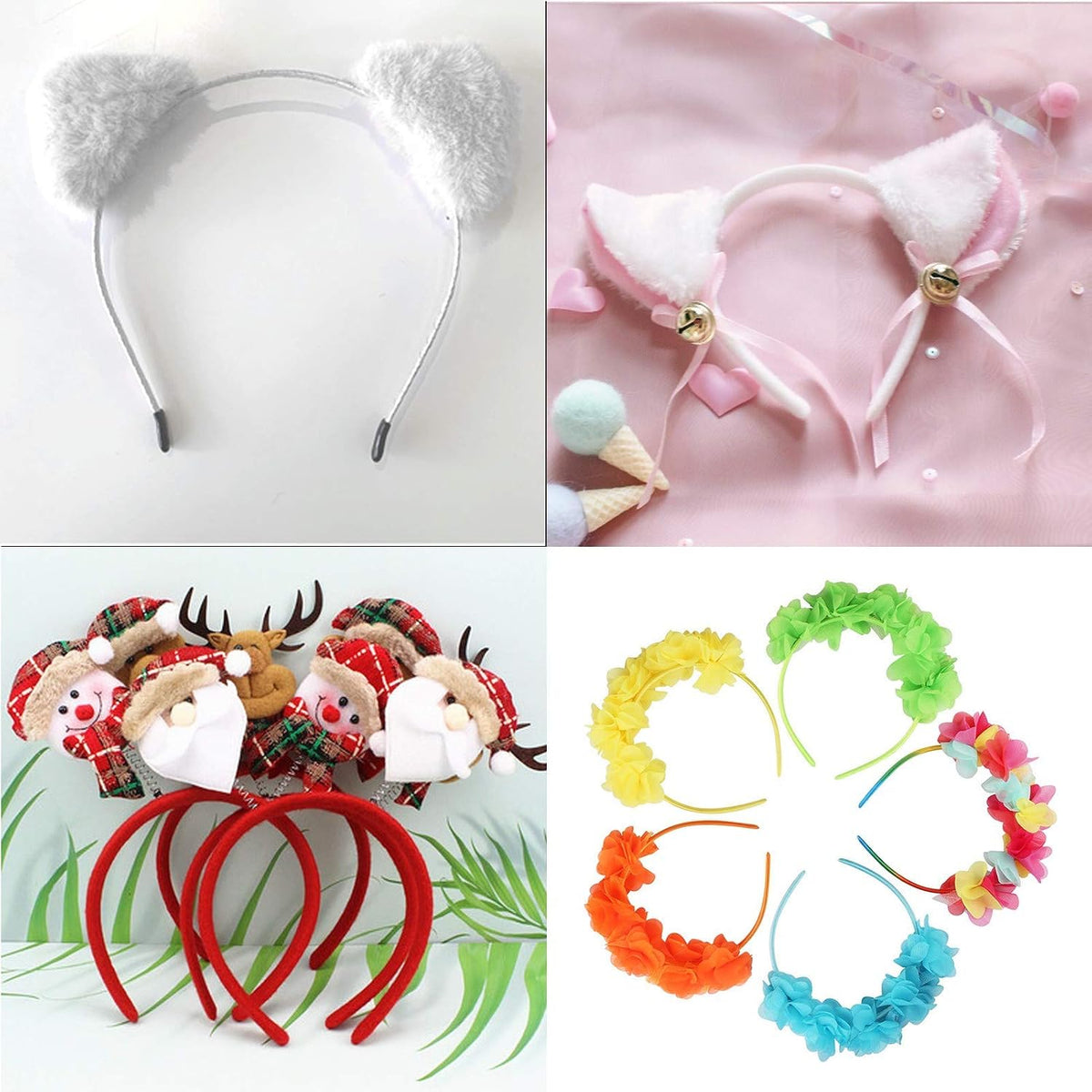 Pack of 26 DIY Satin Covered Fashion Headbands Set 0.4 Inch/1 Cm Girls Hairbands Teen Colorful Ribbon Hair Band Craft Headband Set for Women Non Slip