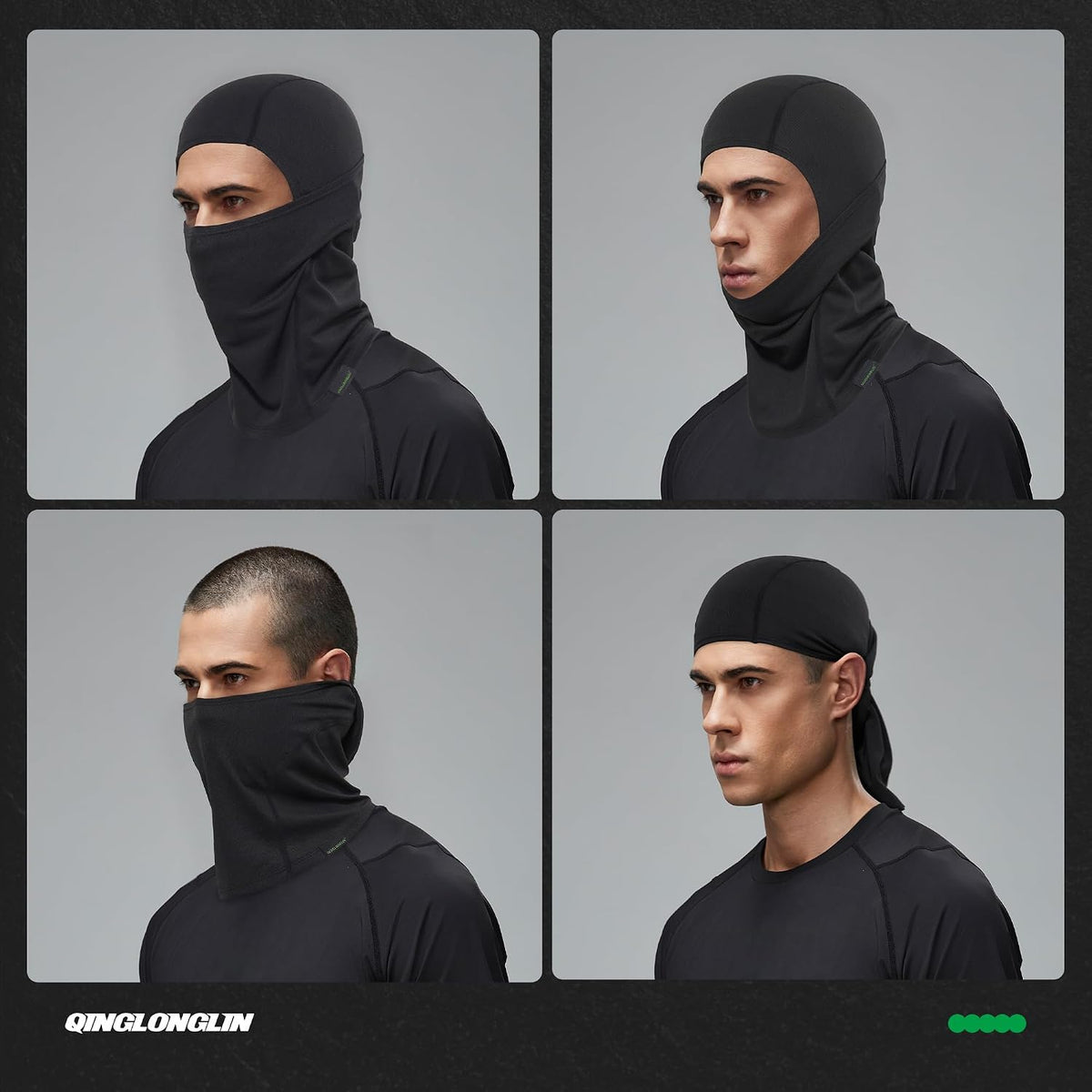 QINGLONGLIN Balaclava Ski Mask Windproof Full Face Cover Men Women 3 Pack