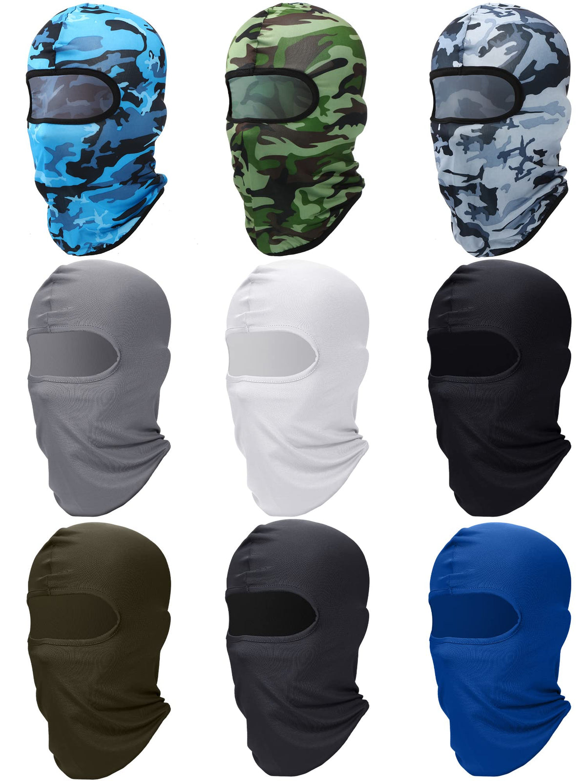 SATINIOR 9 Pack Balaclava Ski Mask Winter Hood Men