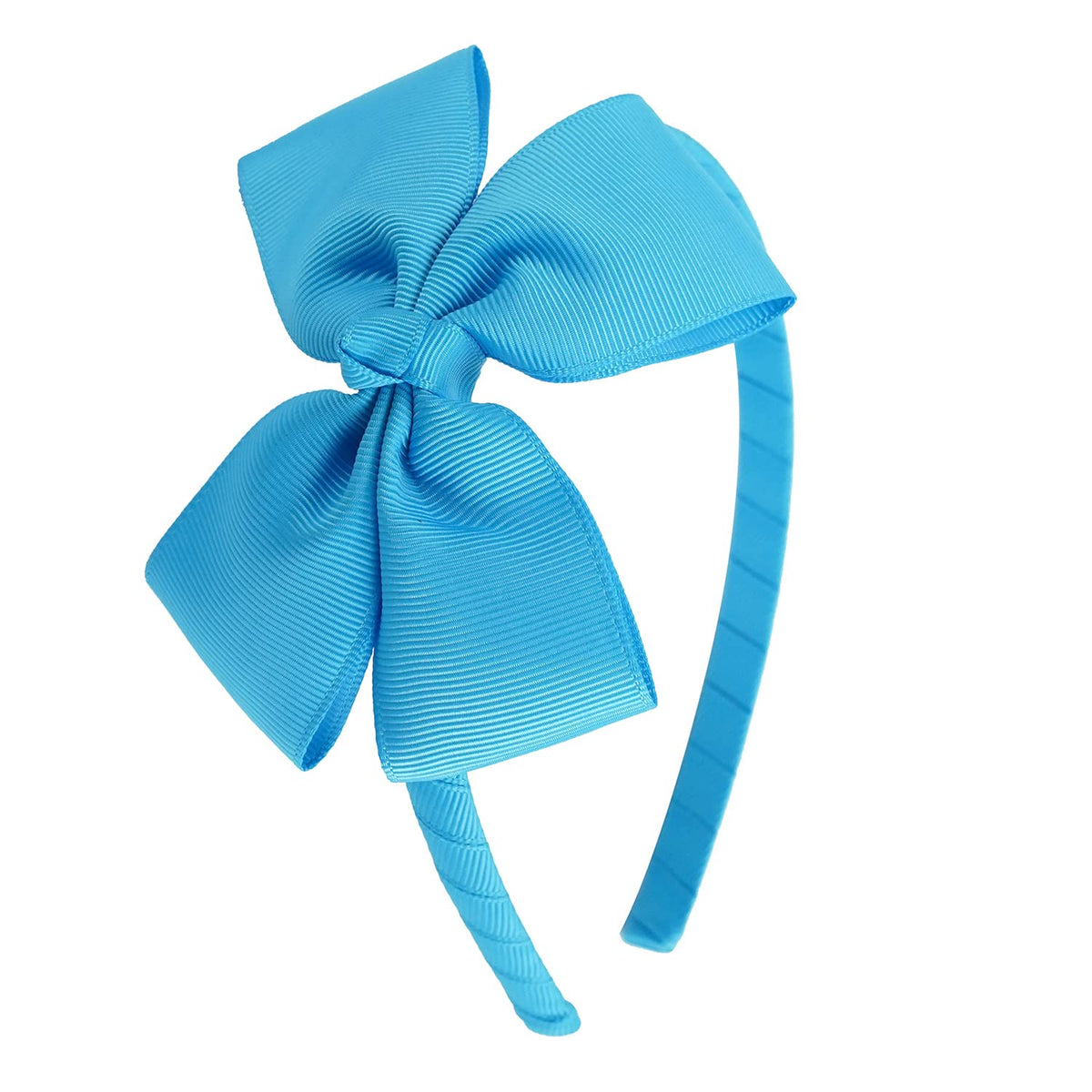 MEEDEE Grey Grosgrain Bow Headband, 1 PCs, for Girls Toddlers Kids Party Decoration Cosplay Costume Hair Accessory, Handmade Hair Band