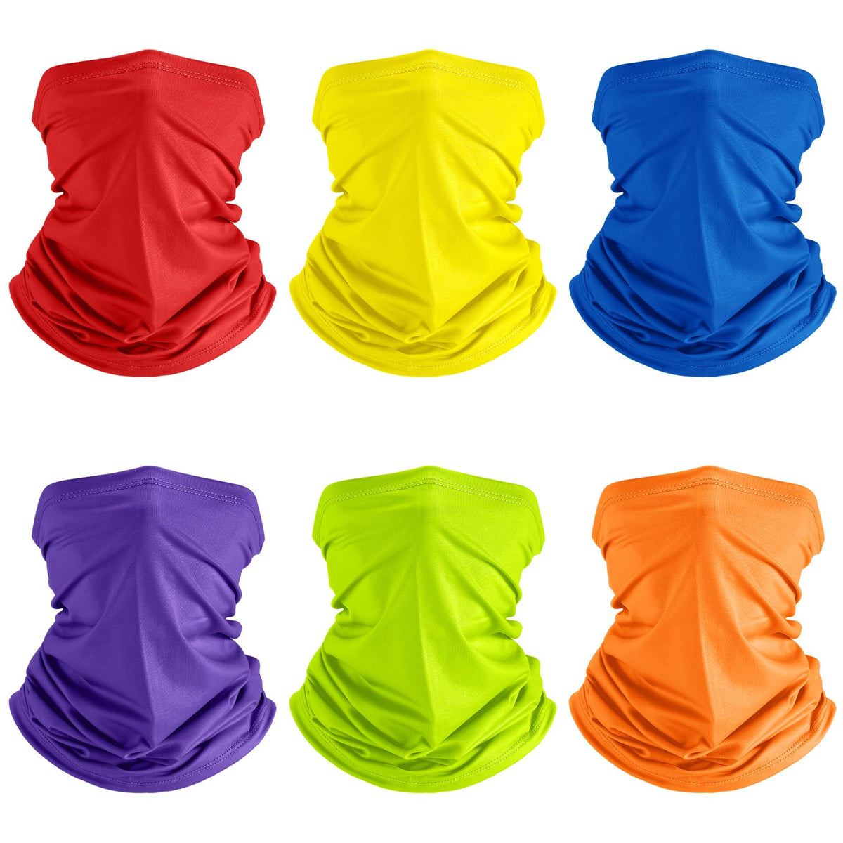 Geyoga 6 Pcs Neck Gaiter Cooling Face Bandana Mask for Men