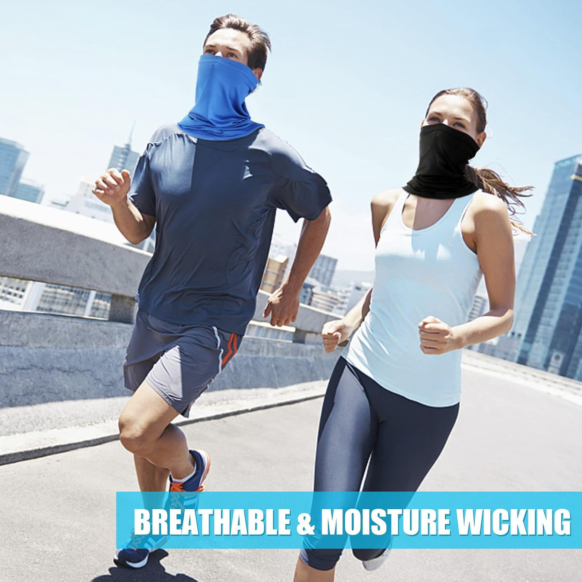 Fivali Neck Gaiter Face Mask: Cooling Windproof Breathable Bandana