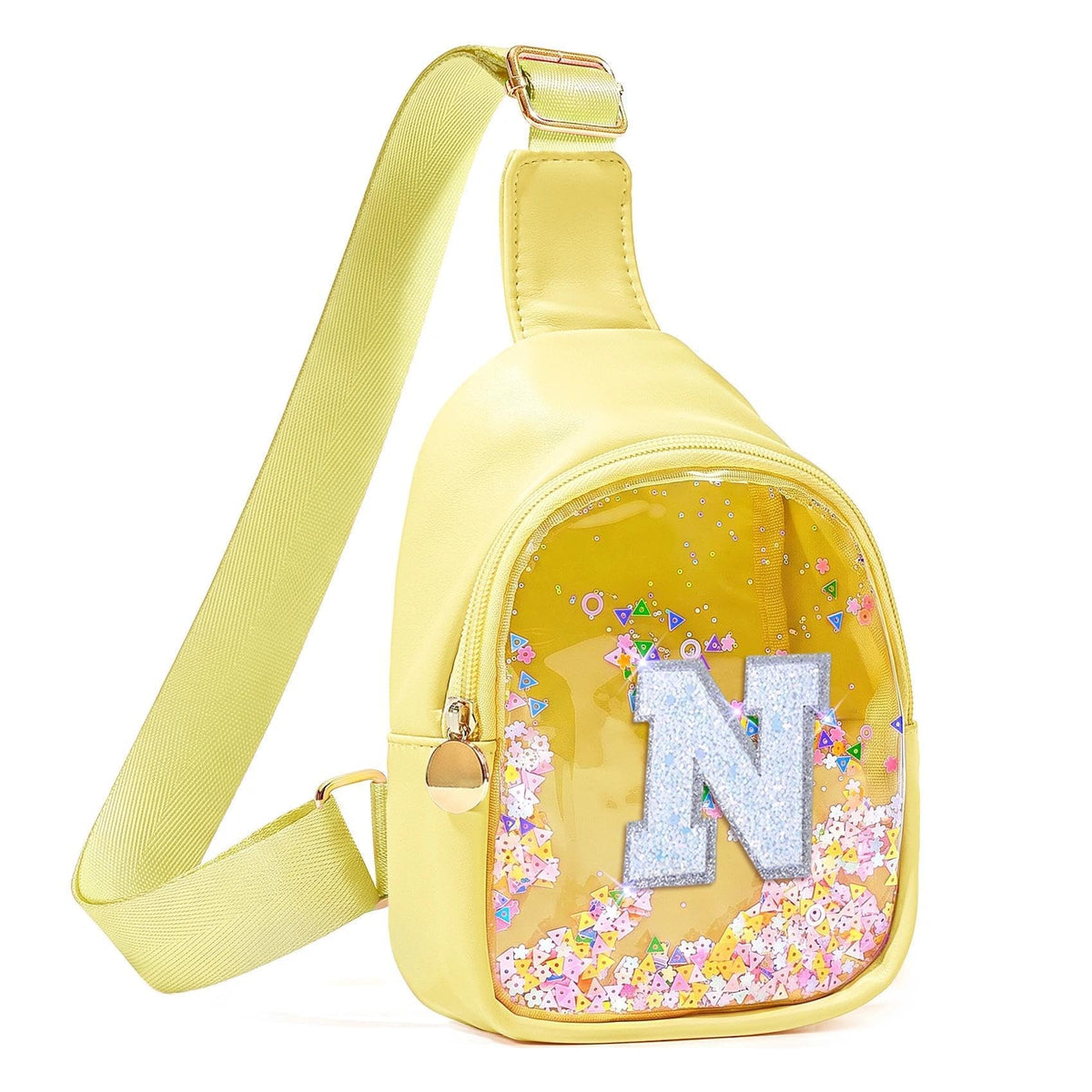 COSHAYSOO Personalized Christmas Birthday Gifts Burr Basket Stuffers for Girls Blue Purse Sling Bag Crossbody Girl Cute Funny Cool Mini Travel Fashion Accessories Monogrammed Initial Letter K