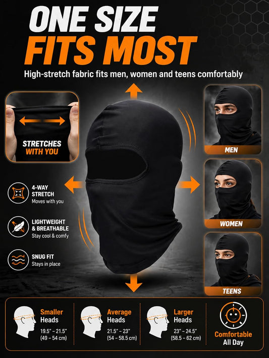 SATINIOR 6 Pcs Ski Balaclava Men Full Face Cover Mask