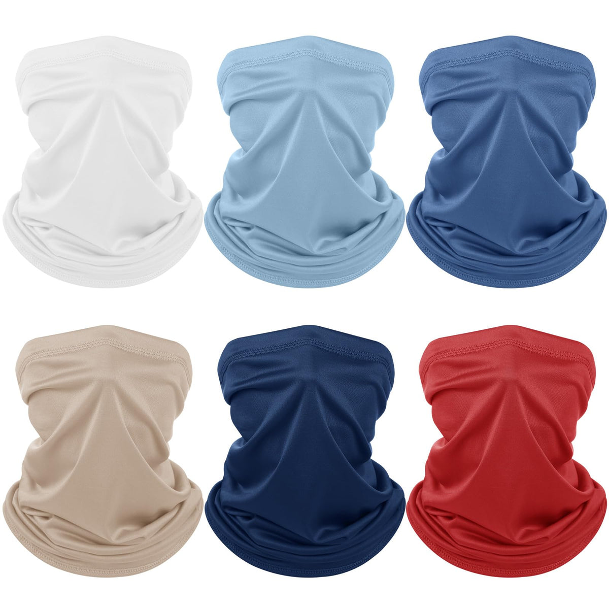 Geyoga 6 Pcs Neck Gaiter Cooling Face Bandana Mask for Men