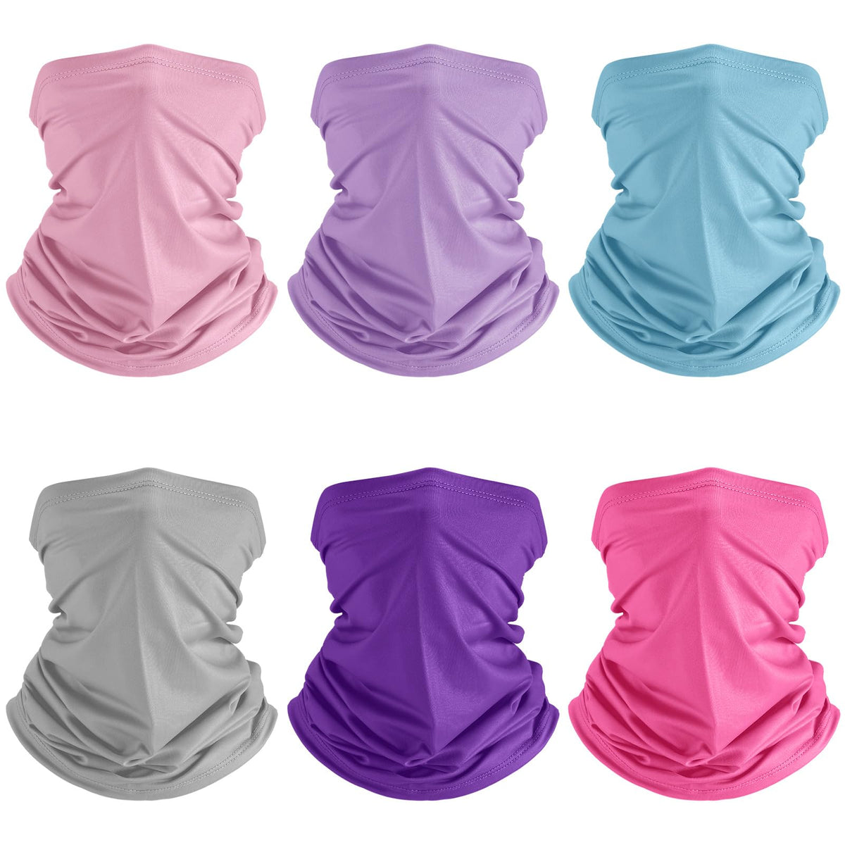 Geyoga 6 Pcs Neck Gaiter Cooling Face Bandana Mask for Men
