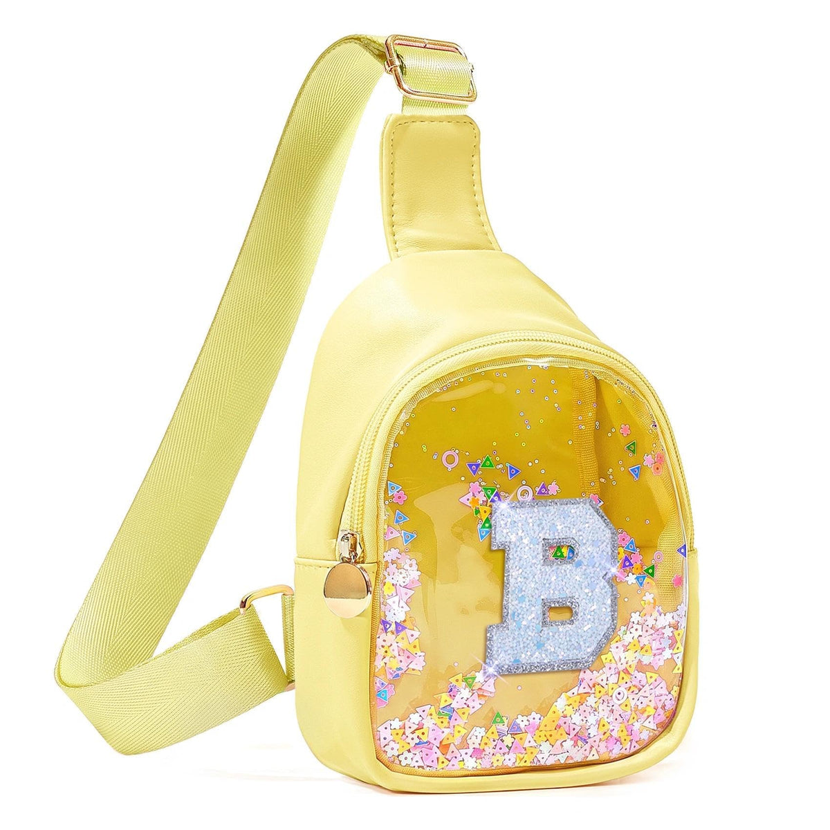 COSHAYSOO Personalized Christmas Birthday Gifts Burr Basket Stuffers for Girls Blue Purse Sling Bag Crossbody Girl Cute Funny Cool Mini Travel Fashion Accessories Monogrammed Initial Letter K