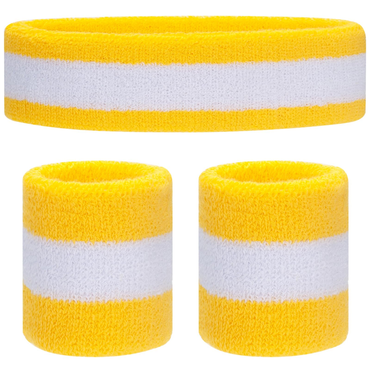 ONUPGO Kids Sweatbands Toddler Headband Wristband Set - Athletic Cotton Baby Sweat Band for Kids Youth Baby (1 Headband + 2 Wristbands)