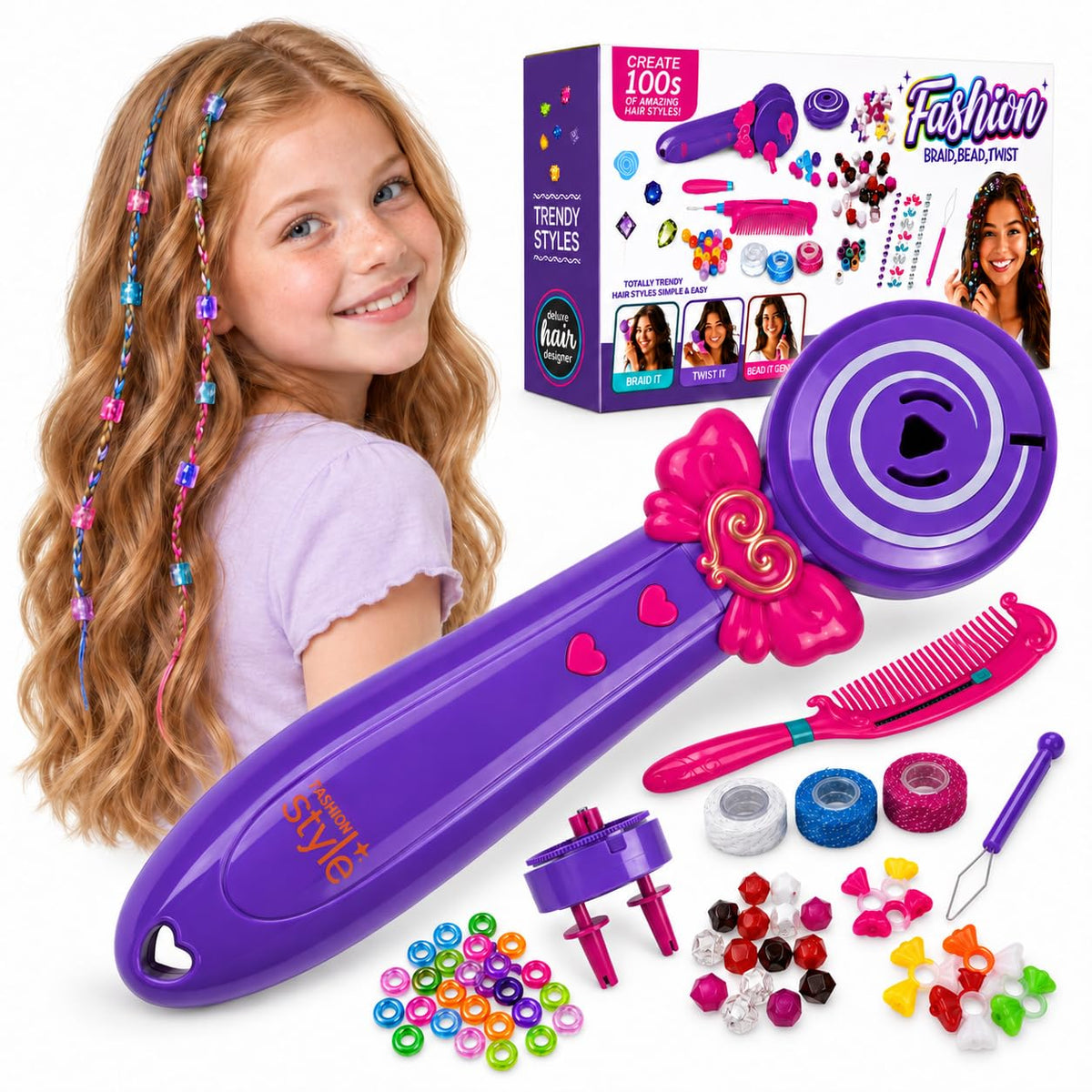 Pretend Play Fake Makeup Set for Kids Toddlers 3-8, Birthday Gift for Girls