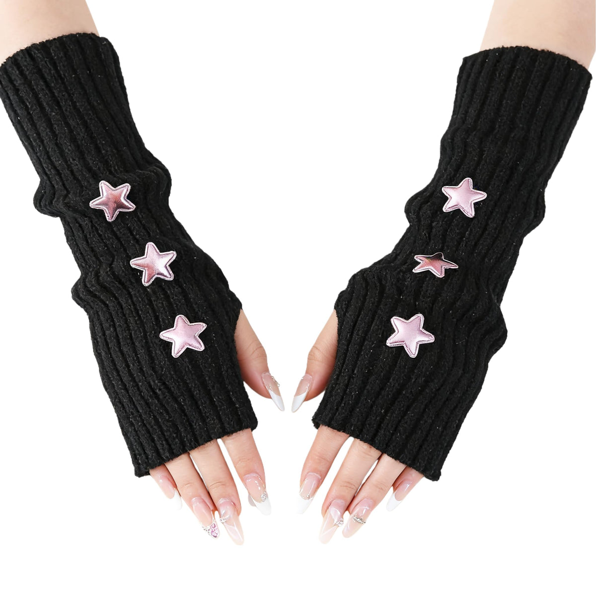 Tongcloud Kawaii Y2K Star Arm Warmers Goth Punk Warmers Sleeves for Women Girls Costume School