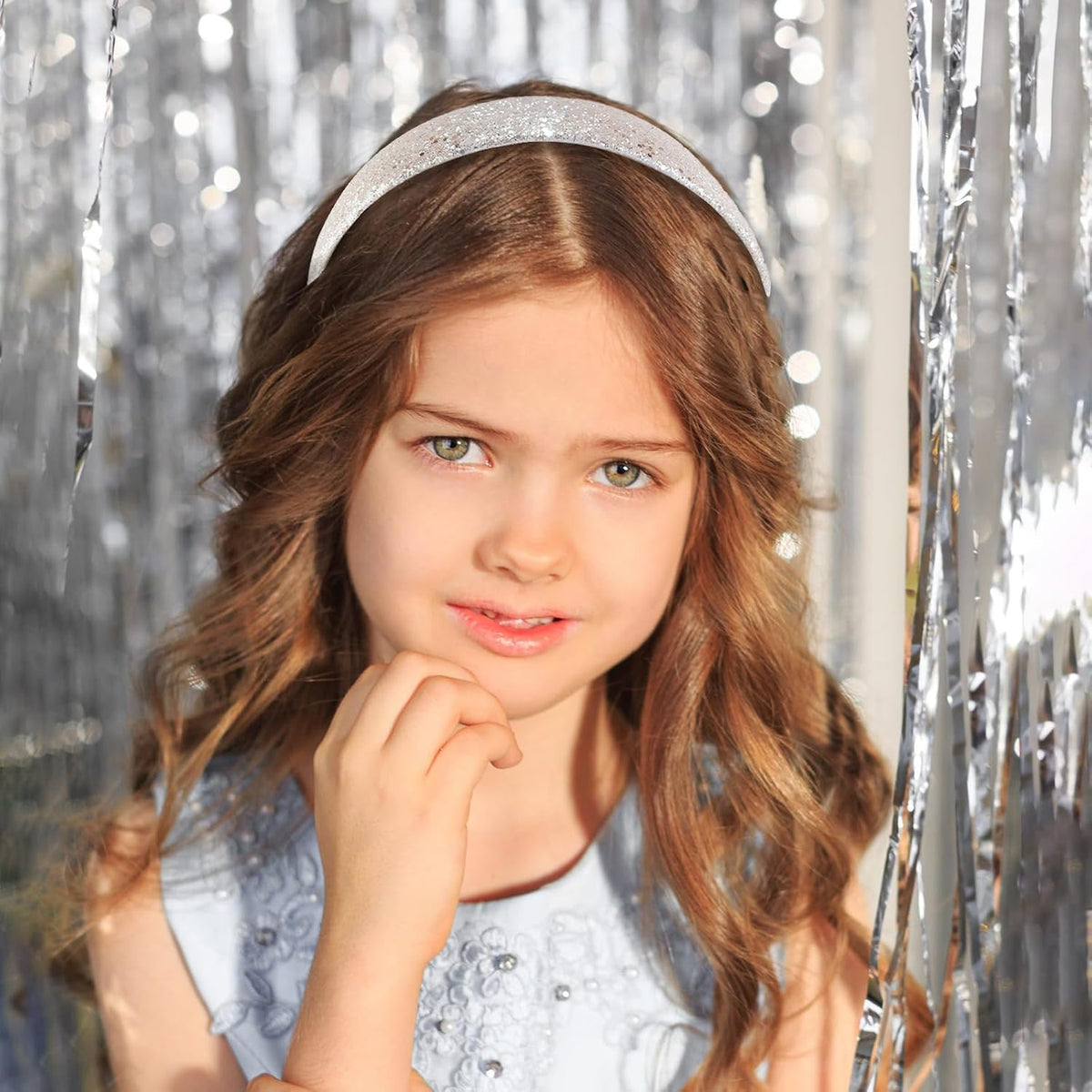 Headbands for Women Girls Hair Accessories Glitter Purple Blue Headband Hair Accessories for Girls Sparkly Headband Rose Gold HairBand for Girl Daily Outfit & Back to School, Holidays