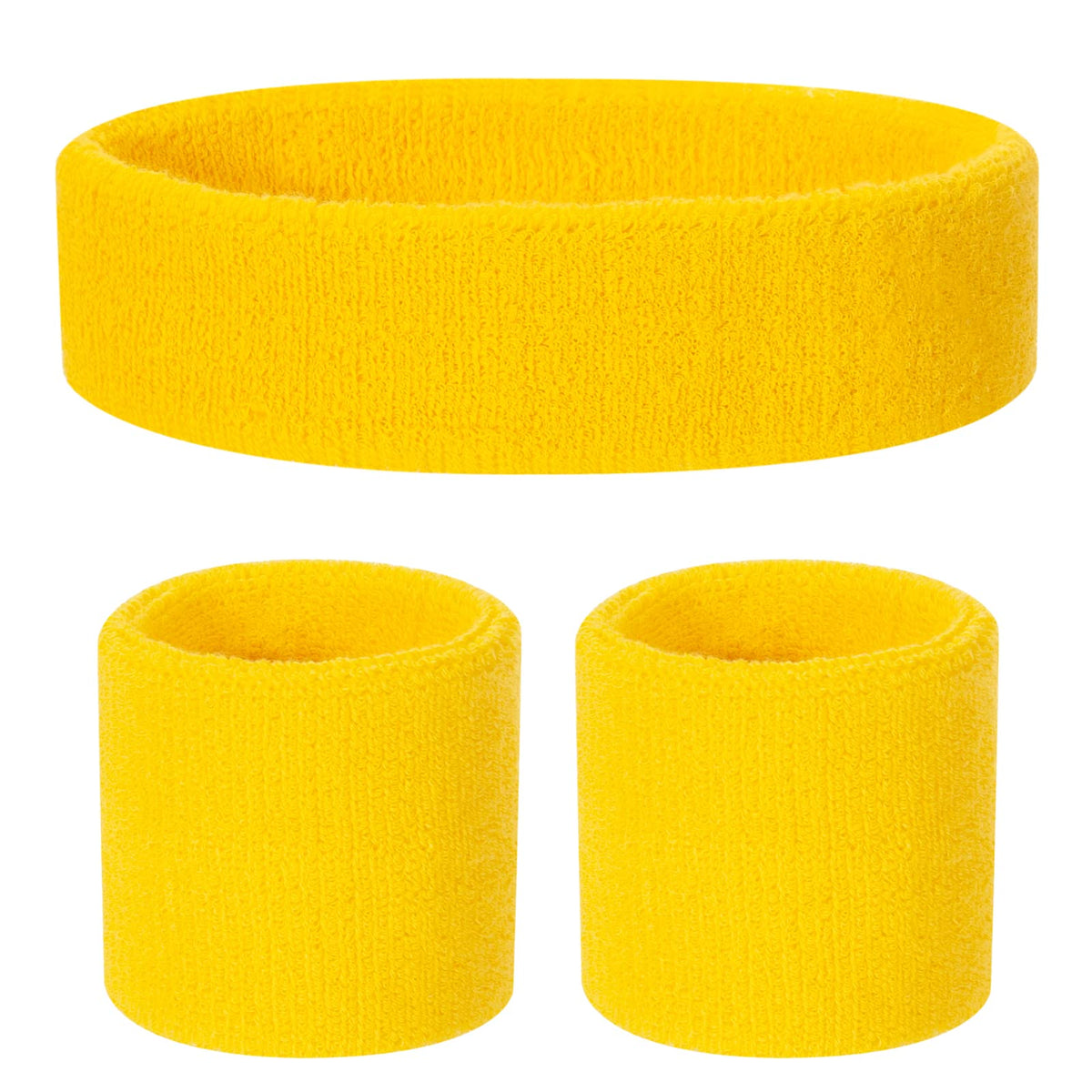 ONUPGO Kids Sweatbands Toddler Headband Wristband Set - Athletic Cotton Baby Sweat Band for Kids Youth Baby (1 Headband + 2 Wristbands)