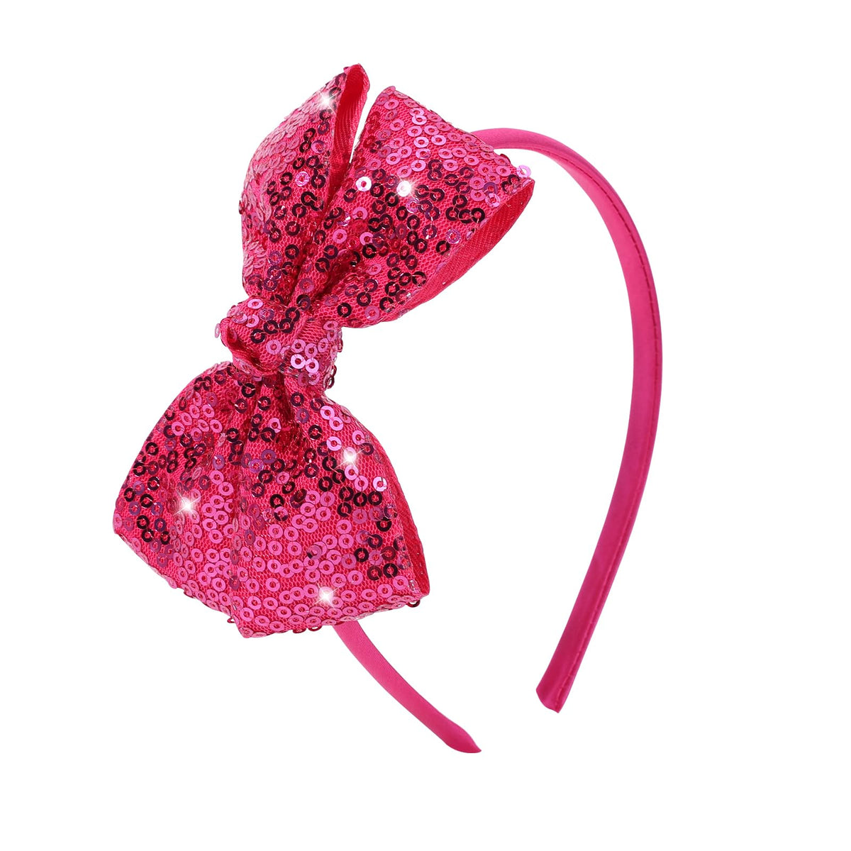 Sequin Gold Bow Headband for Girls Cute Glitter Hair Bands